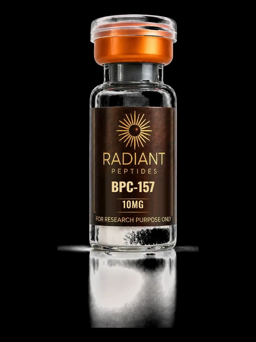 BPC-157 vial van Radiant Peptides